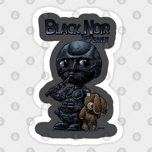 Black Noir The Peanut Sticker by KKTEE